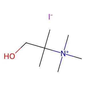 2-Propanaminium, 1-hydroxy-N,N,N,2-tetramethyl-, iodide (1:1) structure