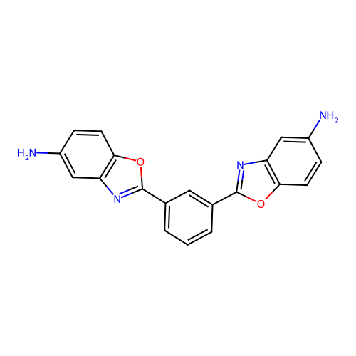 2-[3-(5-Amino-1,3-benzoxazol-2-yl)phenyl]-1,3-benzoxazol-5-amine structure