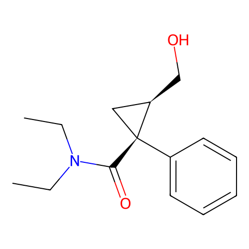 (1S,2R)-N,N-Diethyl-2-(hydroxymethyl)-1-phenylcyclopropanecarboxamide structure