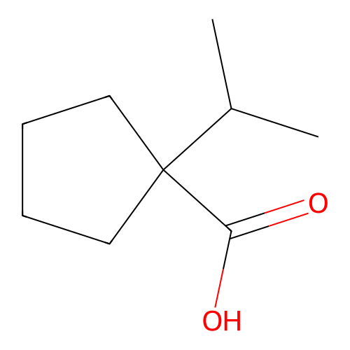1-(Propan-2-yl)cyclopentane-1-carboxylic acid structure
