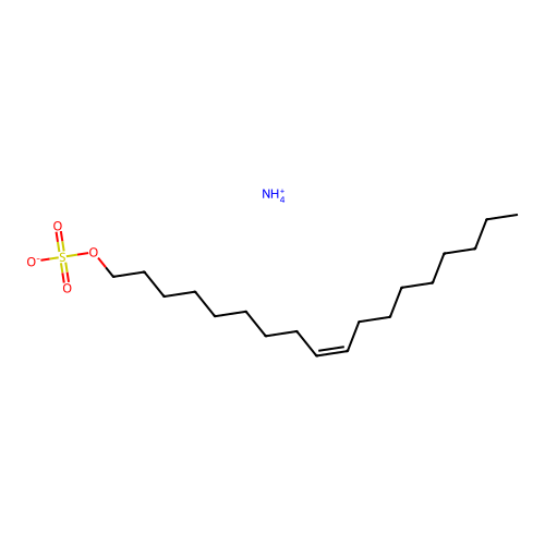9-Octadecen-1-ol, 1-(hydrogen sulfate), ammonium salt (1:1), (9Z)- structure