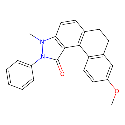 9-Methoxy-3-methyl-2-phenyl-6,7-dihydronaphtho[1,2-e]indazol-1-one structure