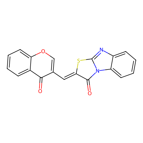 (Z)-2-((4-oxo-4H-chromen-3-yl)methylene)benzo[4,5]imidazo[2,1-b]thiazol-3(2H)-one structure