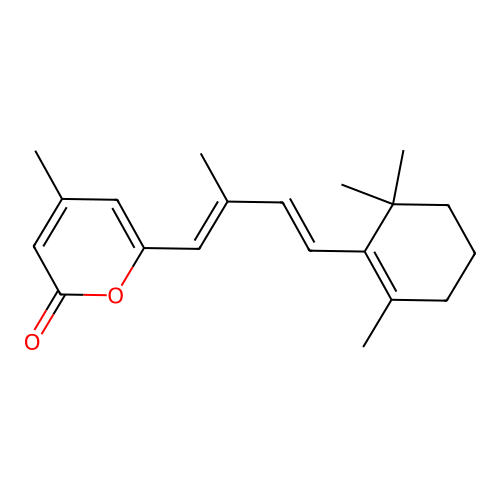 (E,E)-6-alpha-Ionylidene-4-methylpyran-2-one structure