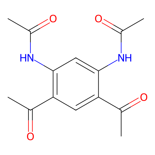 N-(5-acetamido-2,4-diacetylphenyl)acetamide structure