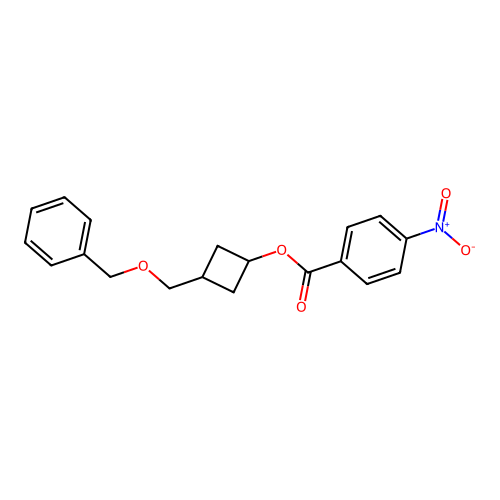 trans-3-(Benzyloxymethyl)cyclobutyl4-nitrobenzoate structure