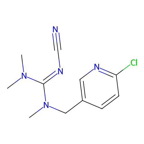 Guanidine, N-[(6-chloro-3-pyridinyl)methyl]-N''-cyano-N,N',N'-trimethyl- structure