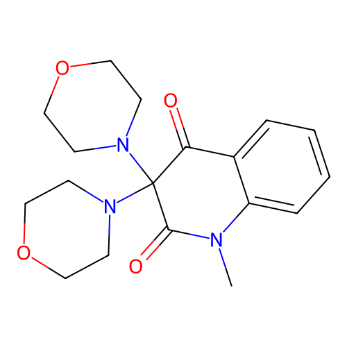 1-Methyl-3,3-dimorpholin-4-yl-1,3-dihydroquinoline-2,4-dione structure