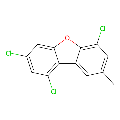 Dibenzofuran, 1,3,6-trichloro-8-methyl- structure