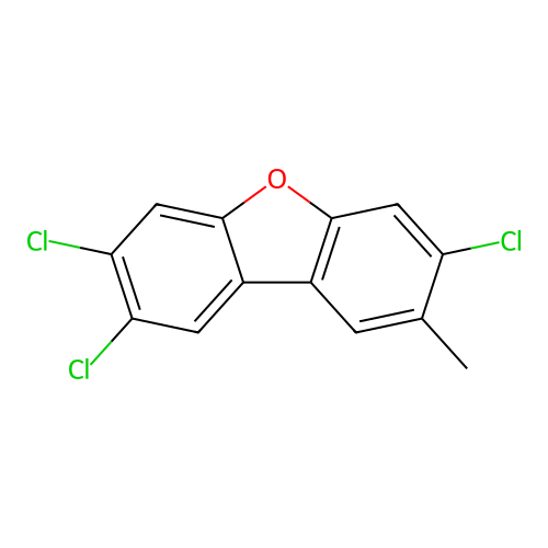2,3,7-Trichloro-8-methyldibenzo[b,d]furan structure
