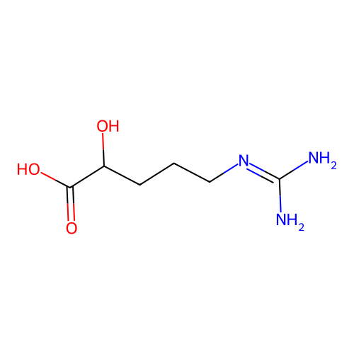 5-胍基-2-羟基戊酸 structure