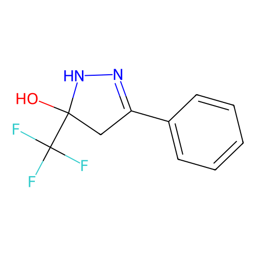 3-Phenyl-5-(trifluoromethyl)-4,5-dihydro-1H-pyrazol-5-ol structure