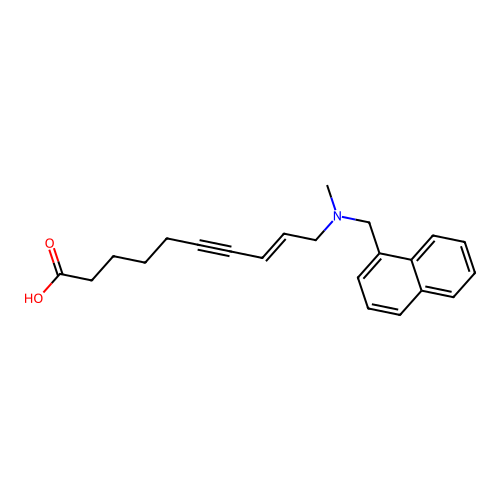 8-Decen-6-ynoic acid, 10-(methyl(1-naphthalenylmethyl)amino)-, (E)- structure