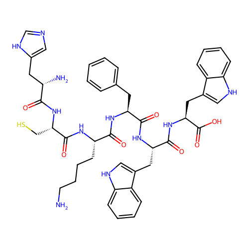His-Cys-Lys-Phe-Trp-Trp structure