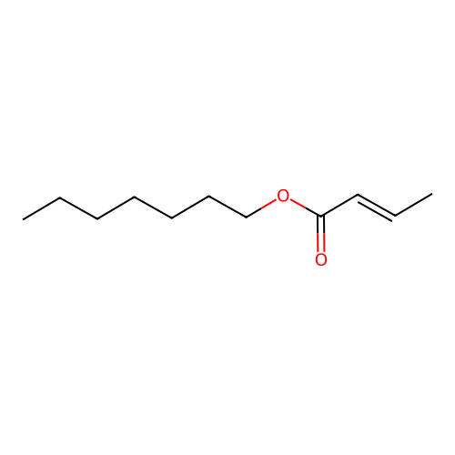 Crotonic acid heptyl ester structure