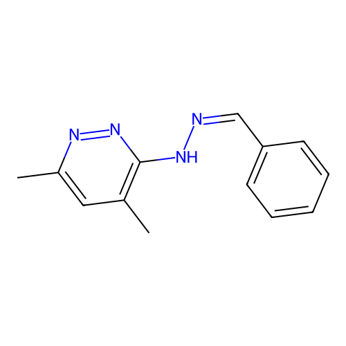 Benzaldehyde, (4,6-dimethyl-3-pyridazinyl)hydrazone structure