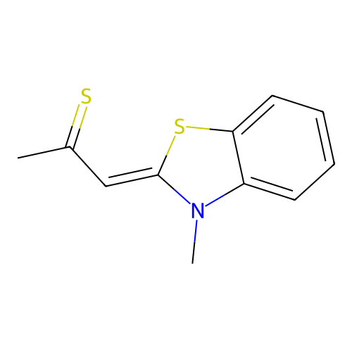 1-(3-Methyl-3H-benzothiazol-2-ylidene)-propane-2-thione structure