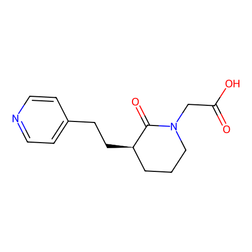 2-Oxo-3-(2-(4-pyridinyl)ethyl)-1-piperidineacetic acid, (3R)- structure
