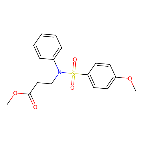 methyl 3-(4-methoxy-N-phenylphenylsulfonamido)propanoate structure