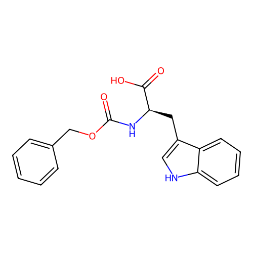 N-(Benzyloxycarbonyl)-D-tryptophan structure