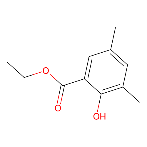 2-Hydroxy-3,5-dimethyl-benzoic acid ethyl ester structure