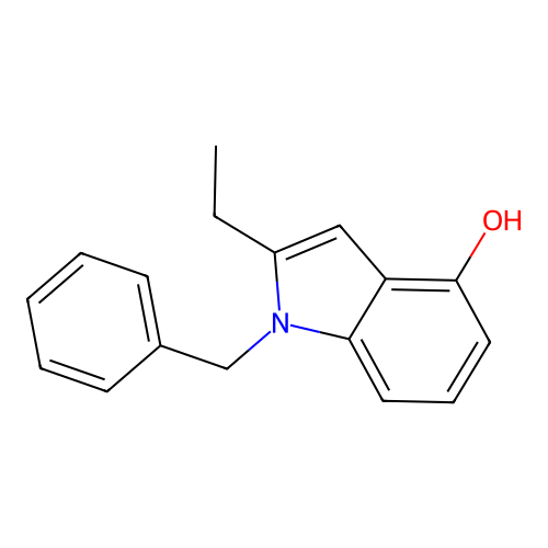 1-Benzyl-2-ethyl-1H-indol-4-OL structure