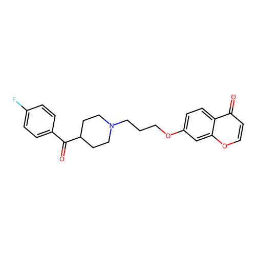 7-[3-[4-(4-Fluorobenzoyl)-1-piperidinyl]propoxy]-4H-1-benzopyran-4-one structure