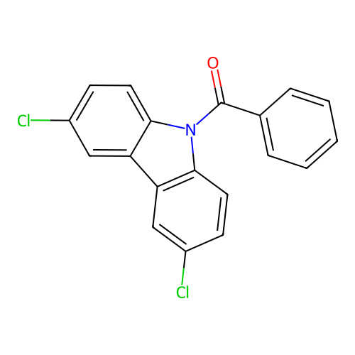 (3,6-dichloro-9H-carbazol-9-yl)(phenyl)methanone structure