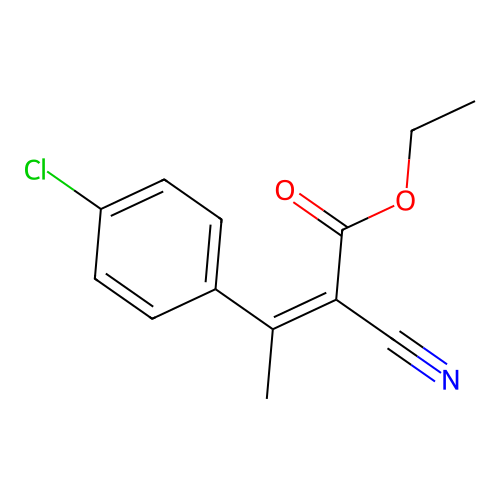 ethyl (Z)-3-(4-chlorophenyl)-2-cyanobut-2-enoate structure