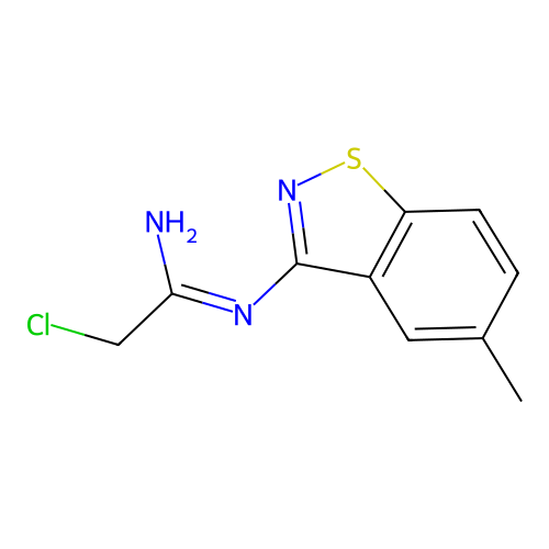 2-chloro-N'-(5-methyl-1,2-benzothiazol-3-yl)ethanimidamide structure