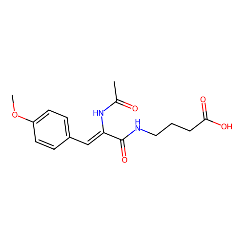 Butanoic acid, 4-((2-(acetylamino)-3-(4-methoxyphenyl)-1-oxo-2-propenyl)amino)- structure