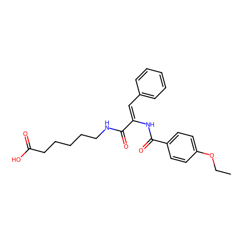 Hexanoic acid, 6-((2-((4-ethoxybenzoyl)amino)-1-oxo-3-phenyl-2-propenyl)amino)- structure