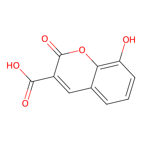 8-Hydroxy-3-carboxy-coumarin structure