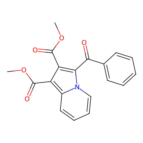 Dimethyl 3-benzoyl-1,2-indolizinedicarboxylate structure