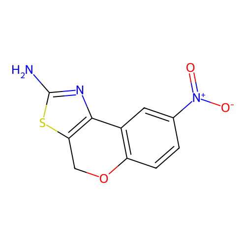 8-nitro-4H-chromeno[4,3-d][1,3]thiazol-2-amine structure