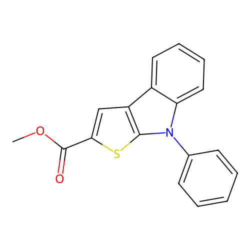 Methyl 4-phenylthieno[2,3-b]indole-2-carboxylate structure
