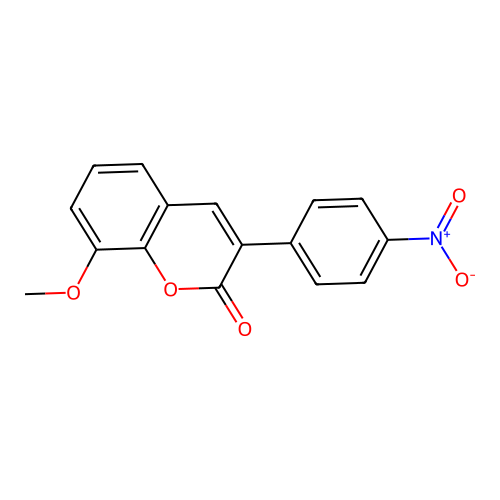 8-Methoxy-3-(4-nitrophenyl)-2H-chromen-2-one structure