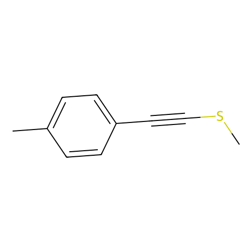 Benzene, 1-methyl-4-[(methylthio)ethynyl]- structure