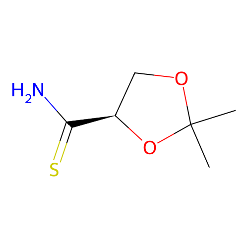 (4R)-2,2-dimethyl-1,3-dioxolane-4-carbothioamide structure