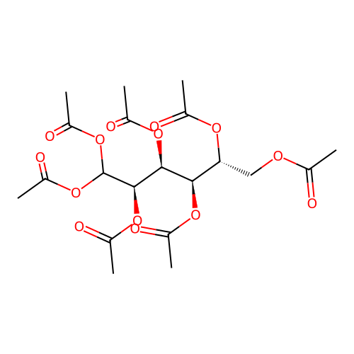 [(2R,3R,4S,5R)-2,3,4,5,6,6-hexaacetyloxyhexyl] acetate structure
