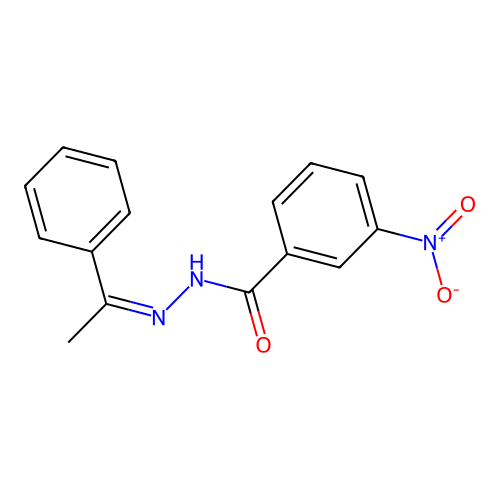 3-硝基-N-(1-苯基亚乙基氨基)苯甲酰胺 structure