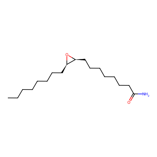 8-[(2S,3R)-3-octyloxiran-2-yl]octanamide structure