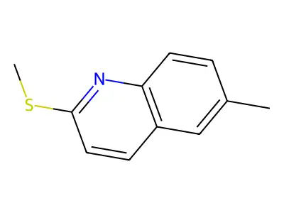 Quinoline, 6-methyl-2-(methylthio)- structure