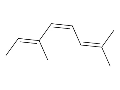 (4Z,6e)-2,6-dimethyl-2,4,6-octatriene structure