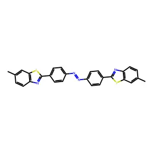 2,2'-(1,2-二氮烯二基二-4,1-亚苯基)双(6-甲基苯并噻唑) structure