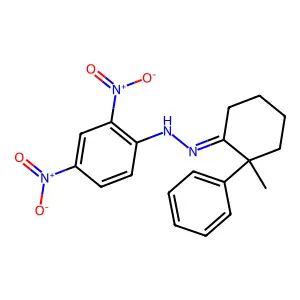 1-(2,4-Dinitrophenyl)-2-(2-methyl-2-phenylcyclohexylidene)hydrazine structure