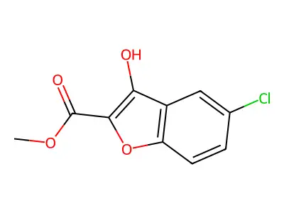 Methyl 5-chloro-3-hydroxybenzofuran-2-carboxylate structure