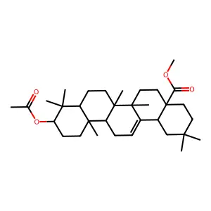 Olean-12-en-28-oic acid, 3beta-hydroxy-, methyl ester, acetate structure