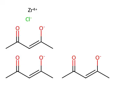 Chlorotris(pentane-2,4-dionato-O,O')zirconium structure
