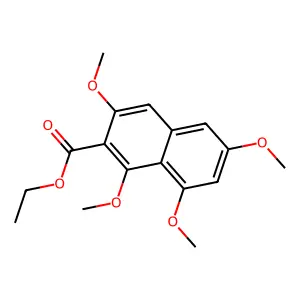 Ethyl 1,3,6,8-tetramethoxy-2-naphthoate structure